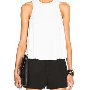 T by Alexander Wang leather trimmed tank size 2